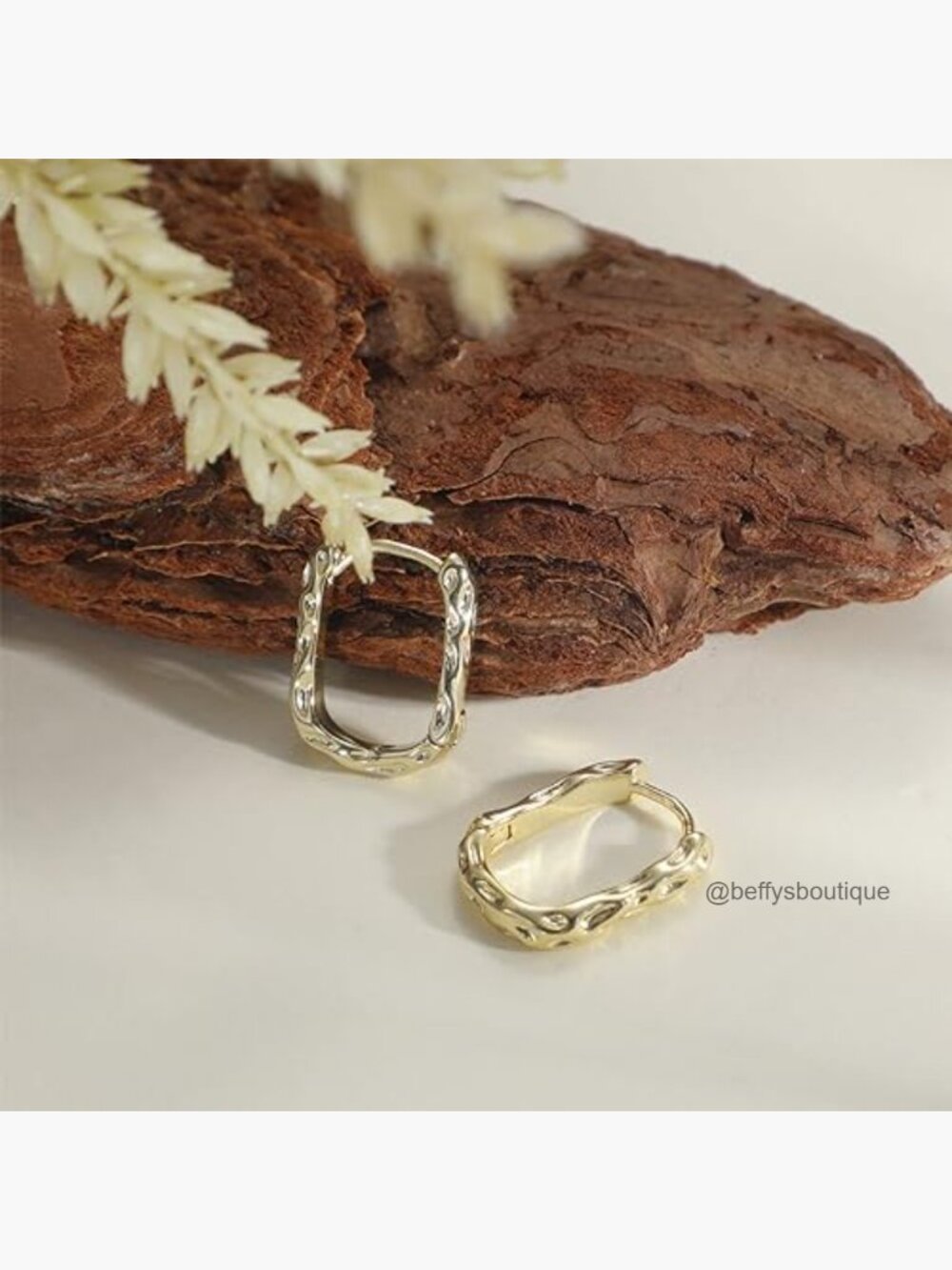 Chunky Gold Hoop Earrings Hypoallergenic Fashion Jewelry Gift - Picture 4 of 6